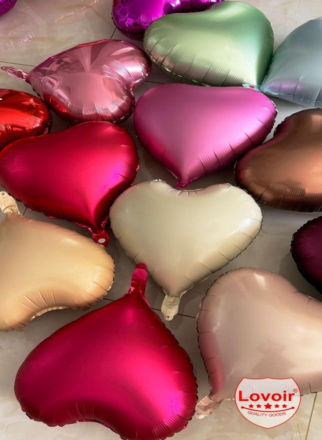 Lovoir 12 Pcs Red Heart Shape Foil Mylar Balloons 18 Inch Love Balloons for Valentine's Day Birthday Party Decorations Wedding Engagement Romantic Decor (Red & Pearl Pink & Hot Pink) - Image 3